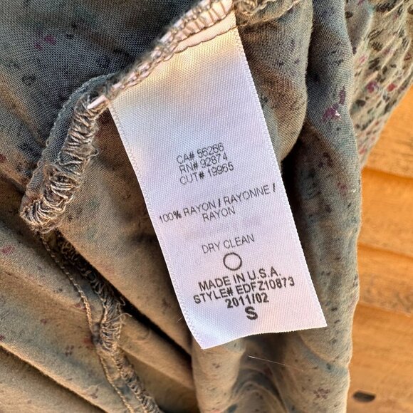 Ella Moss EDFZ10873 Made in USA Rayon Green Maxi Dress Size S - Picture 4 of 10